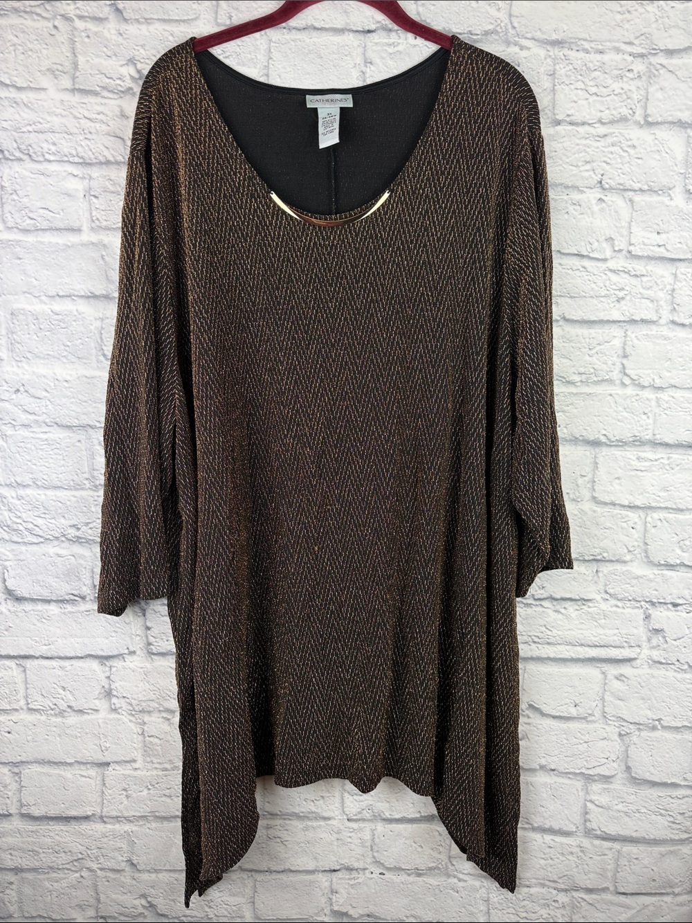 Catherine’s Gold Shimmer Tunic Size 3X